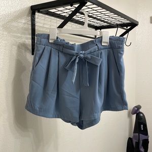 Powder blue flowy shorts